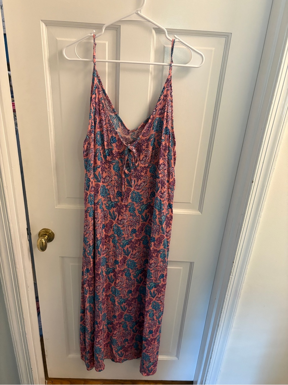 Simply Southern Pink + Teal Floral Beach Maxi Dress